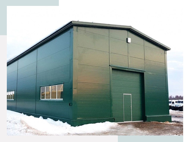 Двускатные ангары в Мурманске